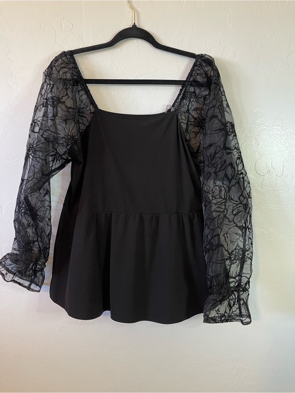 Maurices Black Women's Top with Crew Neck
